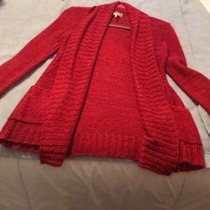 Kirra red knit cardigan